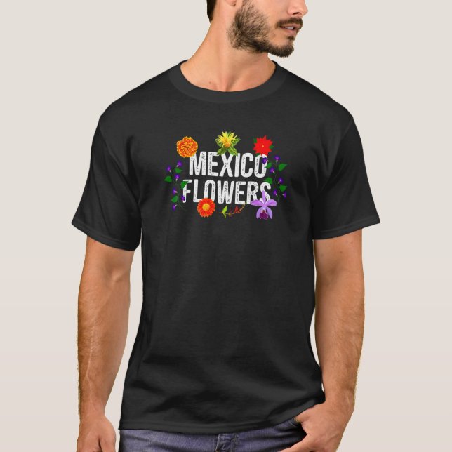 Camiseta Flores do México Jardim Mexicano da Natureza  (Frente)