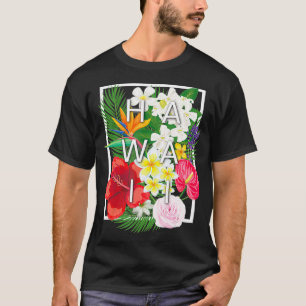 Camiseta Flores do Orgulho Havaiano de Artes Palavras