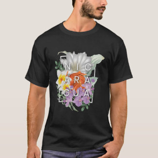 Camiseta Flores Do Orgulho Nicarágua De Arte Palavra Nicará