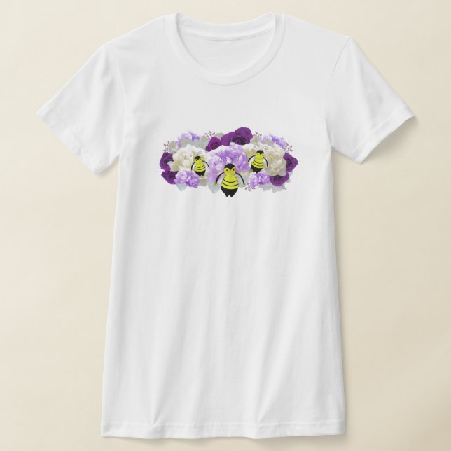 Camiseta Flores e Abelhas (Postura )