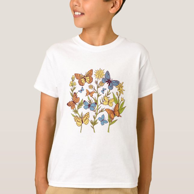 Camiseta Flores e Borboletas (Frente)