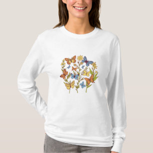 Camiseta Flores e Borboletas