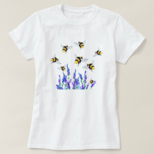 Camiseta Flores e Camiseiros de Abelhas