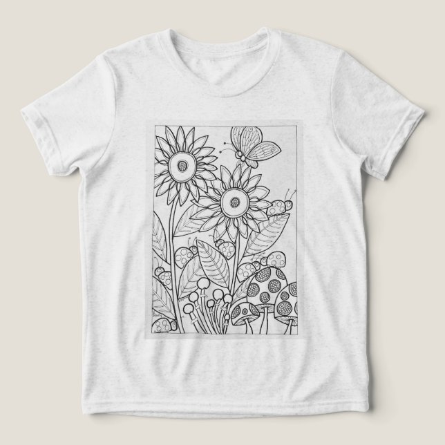 Camiseta Flores e Damibugs (Design frontal)