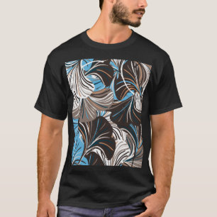 Camiseta Flores e Folhas em estilhaços: Floral de Vintage.