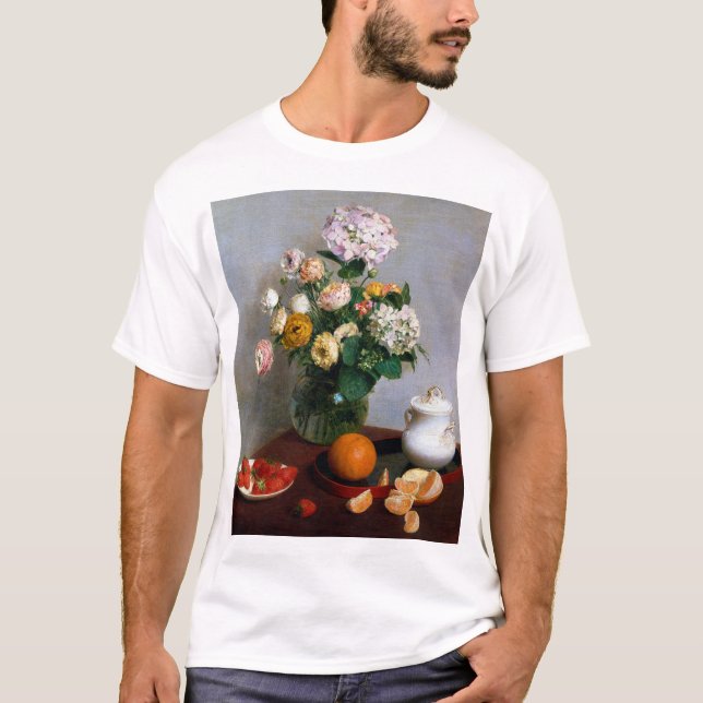 Camiseta Flores e Frutas, Henri Fantin-Latour (Frente)