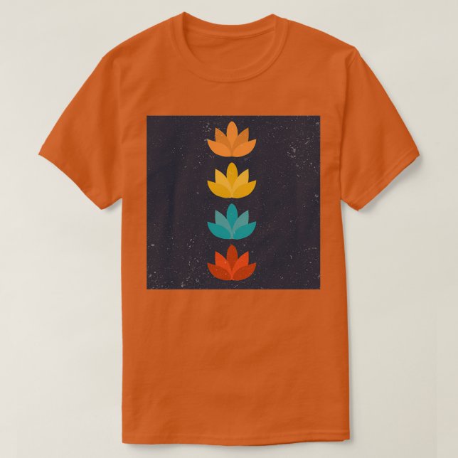 Camiseta Flores e ioga (Frente do Design)