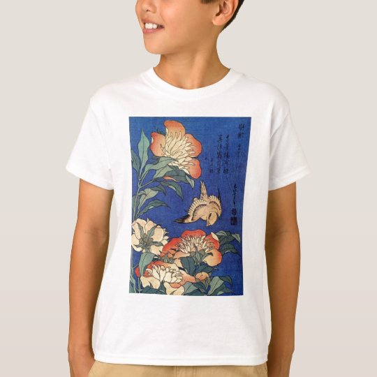 Camiseta Flores e um pássaro