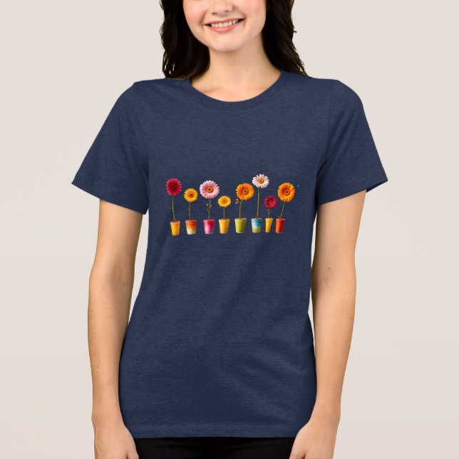 Camiseta Flores em potes (Frente)