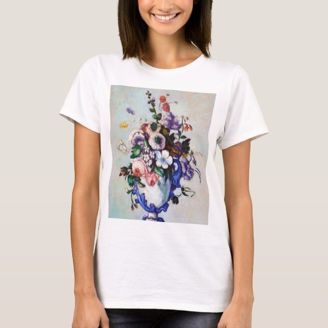 Camiseta Flores em um Vaso Rococo, Paul Cezanne (Frente)