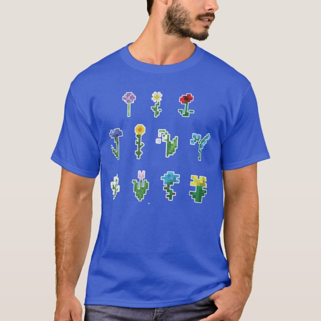 Camiseta Flores engraçadas do Minecraft (Frente)