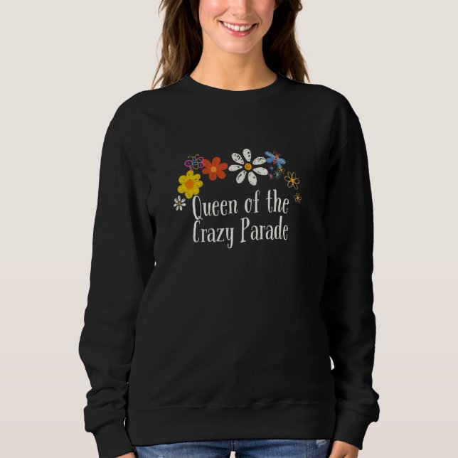 Camiseta Flores Engraçadas Rainha Gráfica do Crazy Parade S (Frente)