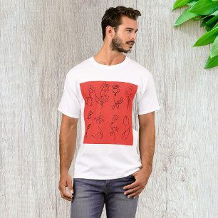 Camiseta Flores Esboçadas