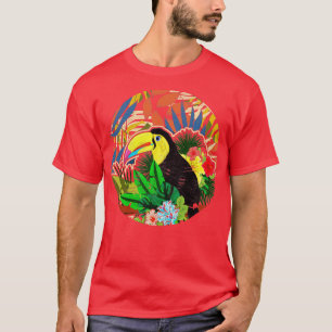 Camiseta Flores Exóticas Ornitóloga Bird Watcher Exótica B
