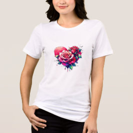 Camiseta flores expressando amor