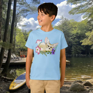 Camiseta Flores Fennec Fox Cute
