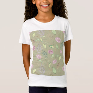 Camiseta Flores Festivas De Aquarelas 5