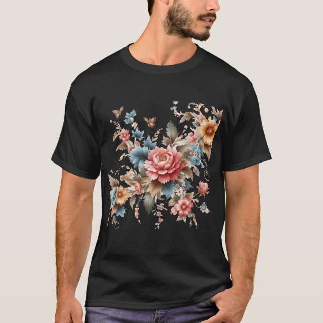 Camiseta Flores || Flor || Flor selvagem | flor (Frente)