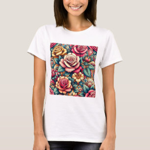 Camiseta Flores florais coloridas