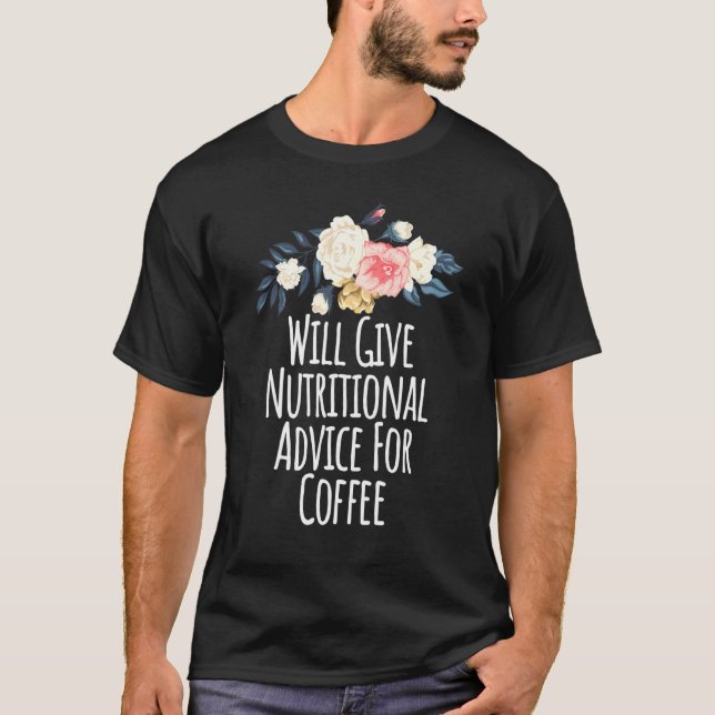 Camiseta Flores Florais Dão Aconselhamento Nutricional Para (Frente)