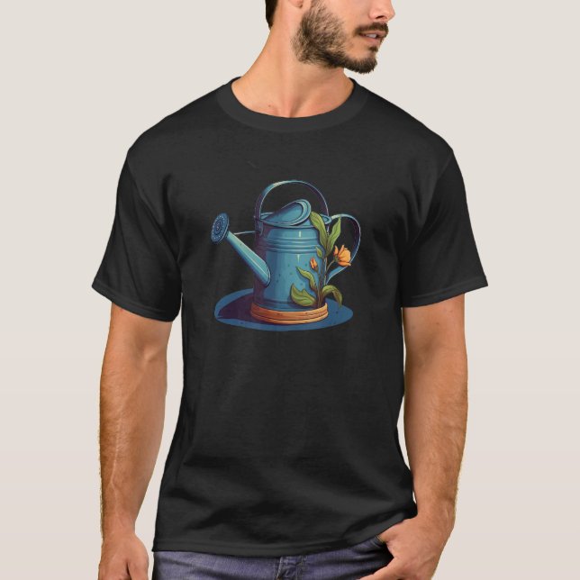Camiseta Flores florescentes em Primavera com água engraçad (Frente)