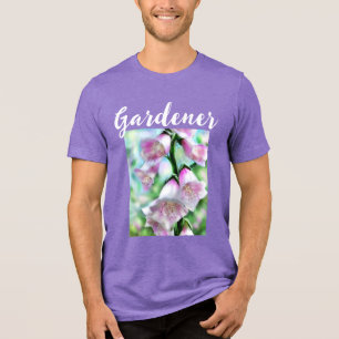 Camiseta Flores Foxglove Jardim Rosa Floral Personalizado