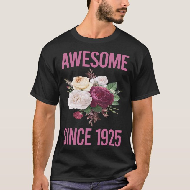 Camiseta Flores Frescas - Incrível Desde 1925 (Frente)