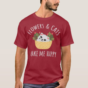 Camiseta Flores Gatos Florista