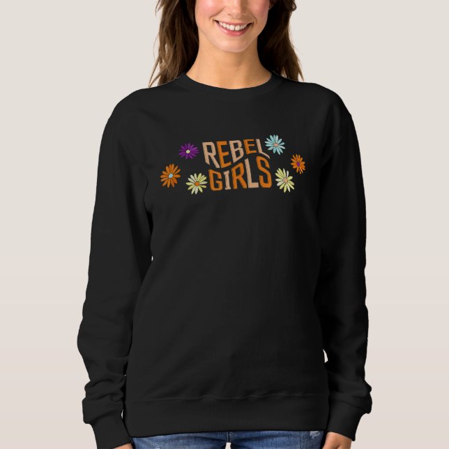 Camiseta Flores Gráficas Rebeldes Raparigas (Frente)