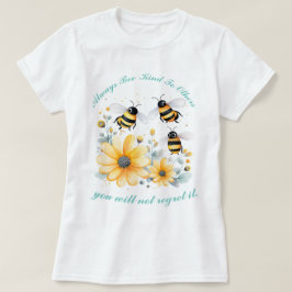 Camiseta flores inspiracionais amáveis