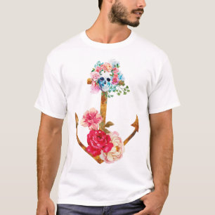 Camiseta Flores legal De Cor Da Água Com Vidro Múltiplo