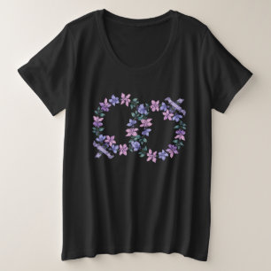 Camiseta Flores LGBTQ desenhadas à mão símbolos femininos