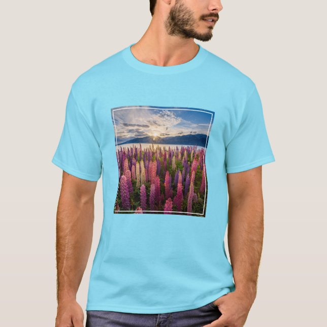 Camiseta Flores | Lupinas Nova Zelândia (Frente)