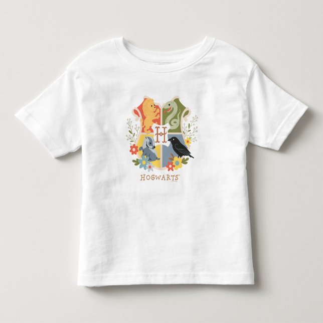 Camiseta Flores Mágicas Brasão HOGWARTS™ (Frente)