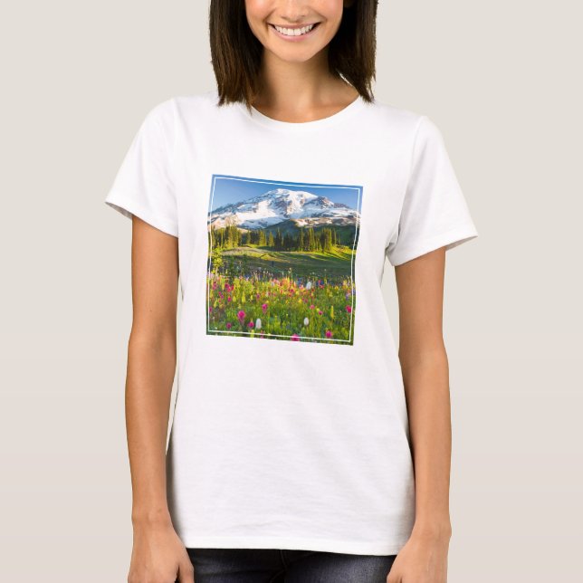 Camiseta Flores | Mt. Rainier Wildflower (Frente)