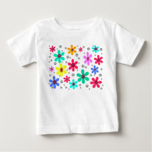 Camiseta Flores multicolores margaridas retrorreflecções