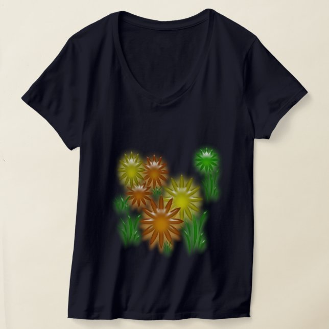 Camiseta - Flores Neon para o Verão (Postura )
