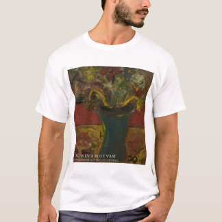 CAMISETA FLÔRES NUM VASO AZUL