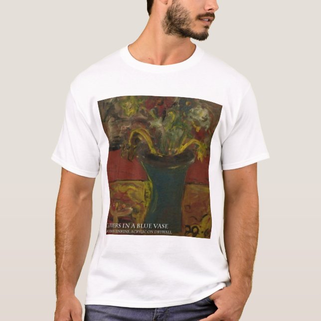 CAMISETA FLÔRES NUM VASO AZUL (Frente)