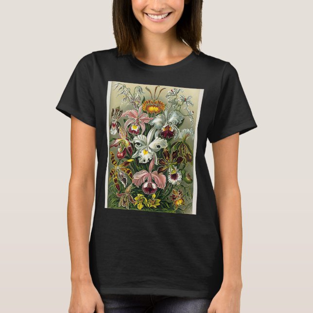 Camiseta Flores Orquídeas Vintage Diagrama 1904 (Frente)