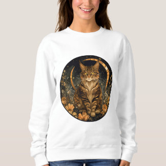 Camiseta Flores ouros de lua de gato