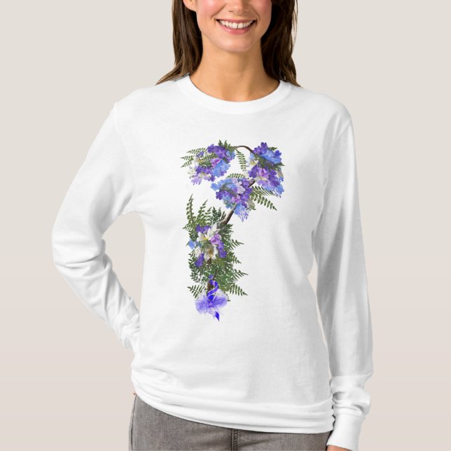 Camiseta Flores para casamentos de Jacaranda Flowers (Frente)