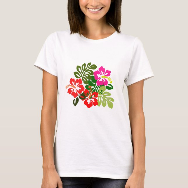 Camiseta Flores para o Dia das Admissões no Havaí - Dia do  (Frente)