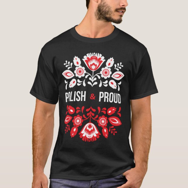 Camiseta Flores poloneses e orgulhosas Polônia Polska (Frente)