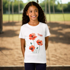 Camiseta Flores Poppy Personalizadas Camisa-T