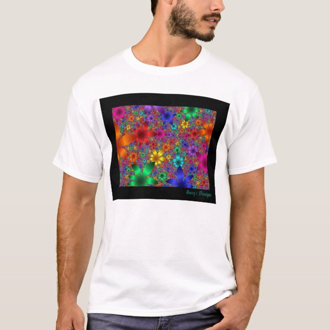 Camiseta Flores por fractals (Frente)