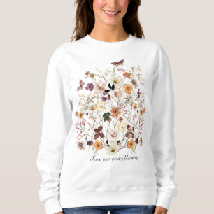 Camiseta Flores Presas Flores Selvagens Nome Cottagecore