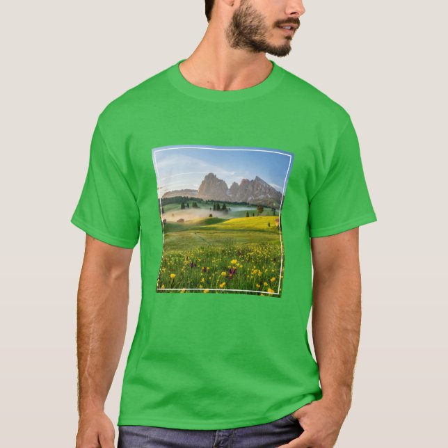 Camiseta Flores | Primavera Alpe di Siusi Langkofel (Frente)