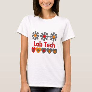 Camiseta Flores RETROS da tecnologia do laboratório
