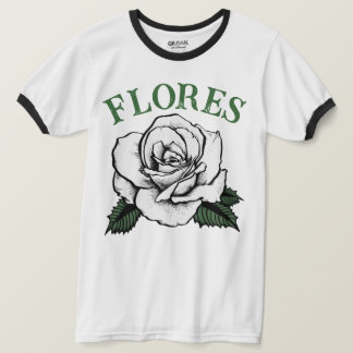 Camiseta flores rosa